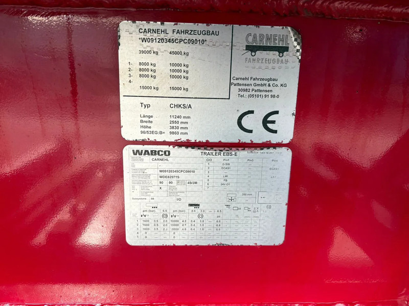 Semireboque basculante Carnehl 60m3 10 tons assen Bietenrek&Klep/deuren Stuuras Liftas Nieuwe APK!: foto 13