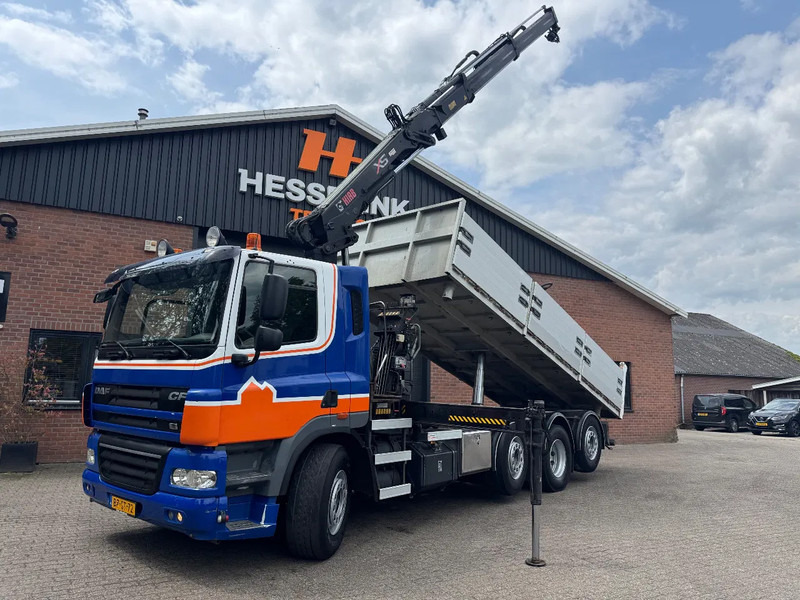 DAF CF 85.360 8X2 3 Zijdige kipper HIAB 16 t/m kraan AHK Top condition - Caminhão basculante, Caminhão grua: foto 1 DAF CF 85.360 8X2 3 Zijdige kipper HIAB 16 t/m kraan AHK Top condition - Caminhão basculante, Caminhão grua: foto 1