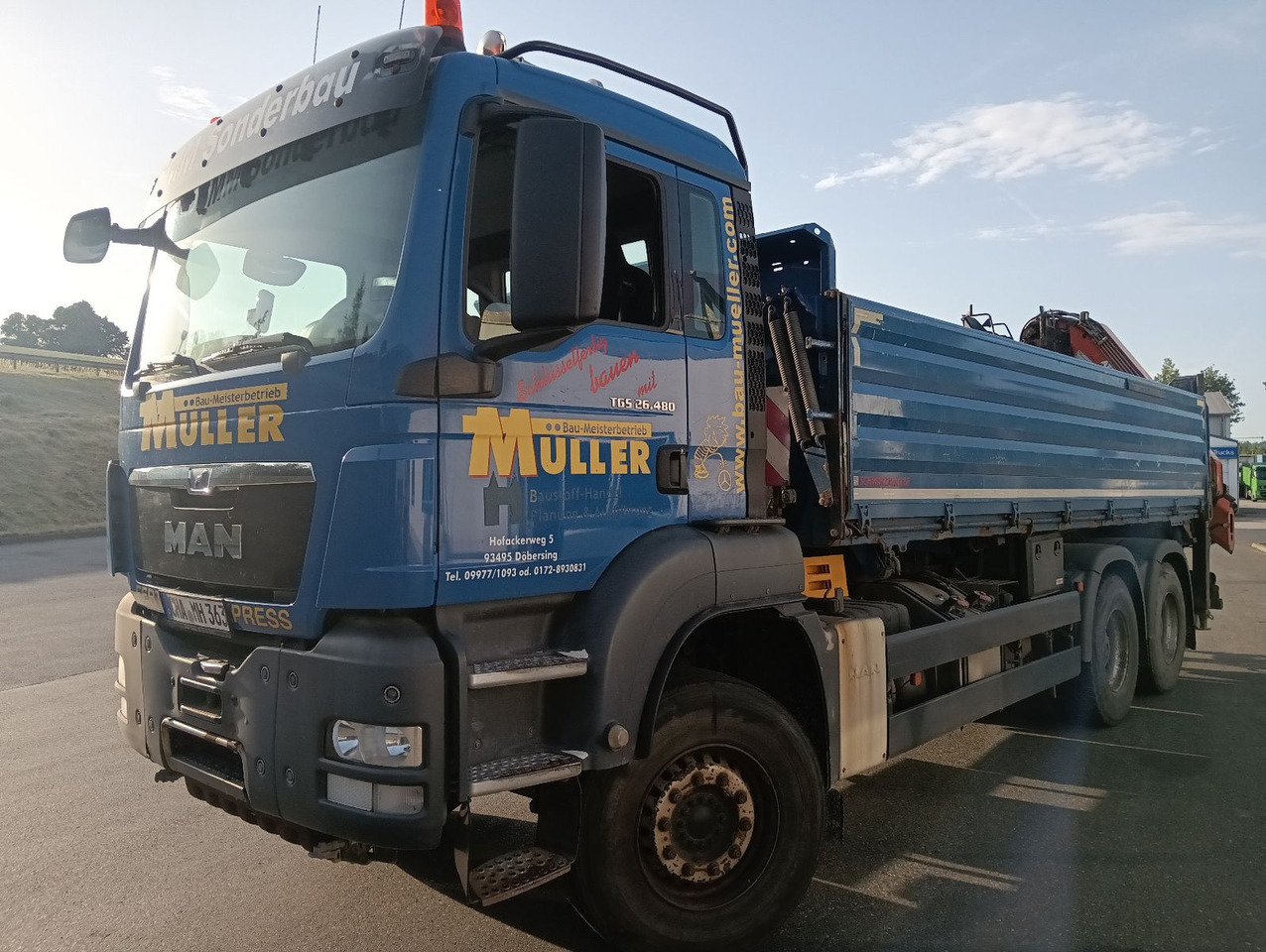 MAN TGS 26:480 6x4 EURO5 ATLAS 240.2E-A4 3-S-Kipper - Caminhão basculante, Caminhão grua: foto 3 MAN TGS 26:480 6x4 EURO5 ATLAS 240.2E-A4 3-S-Kipper - Caminhão basculante, Caminhão grua: foto 3