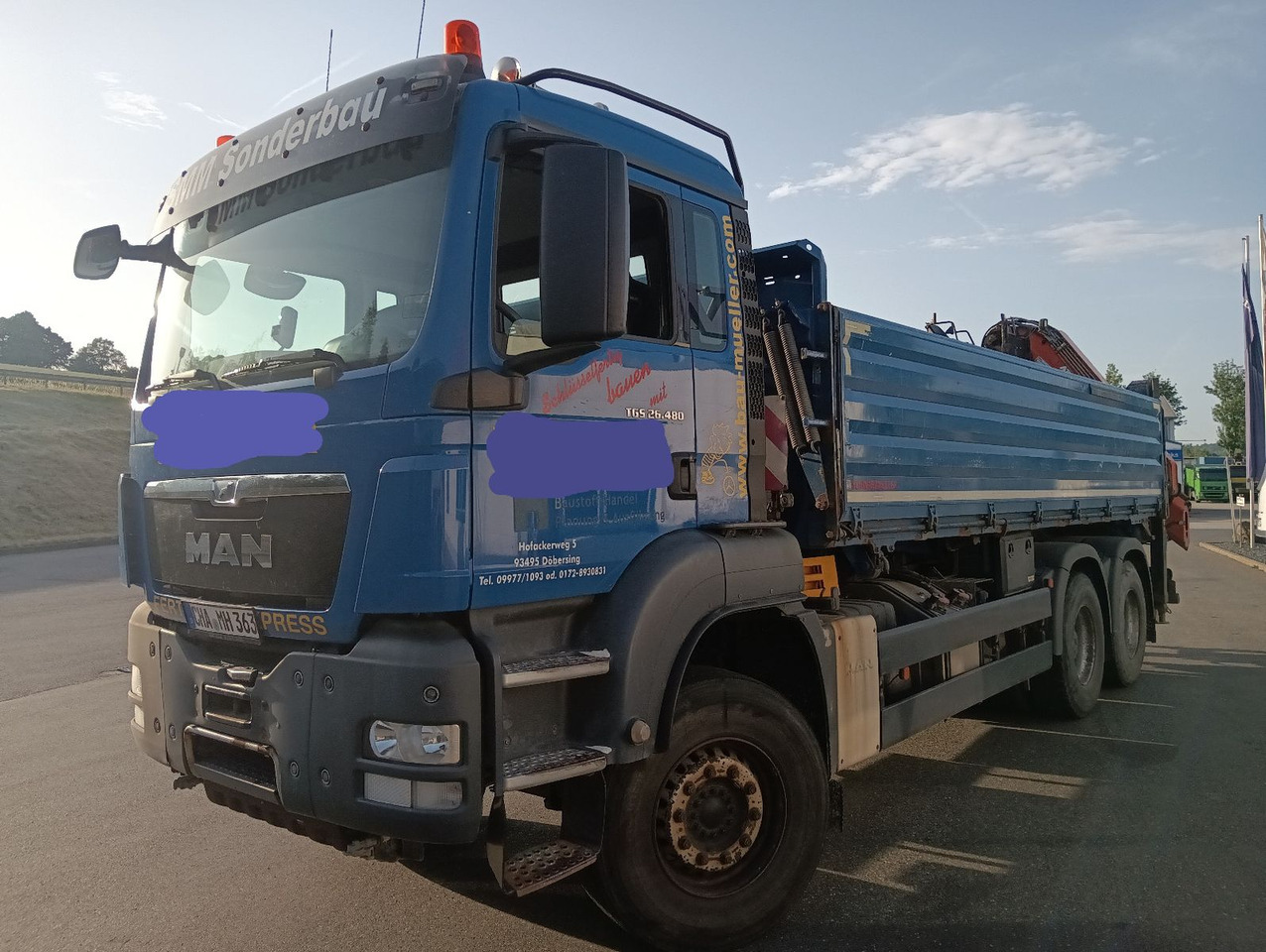 MAN TGS 26:480 6x4 EURO5 ATLAS 240.2E-A4 3-S-Kipper - Caminhão basculante, Caminhão grua: foto 2 MAN TGS 26:480 6x4 EURO5 ATLAS 240.2E-A4 3-S-Kipper - Caminhão basculante, Caminhão grua: foto 2