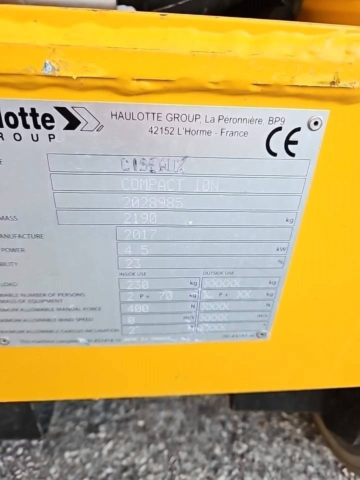 Haulotte Compact 10 N - Plataforma de Tijera/ Plataforma de tesoura: foto 5 Haulotte Compact 10 N - Plataforma de Tijera/ Plataforma de tesoura: foto 5