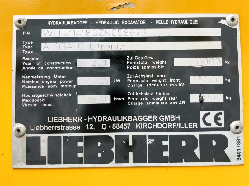 Manipulador de material Liebherr A934C (3878): foto 8 Manipulador de material Liebherr A934C (3878): foto 8