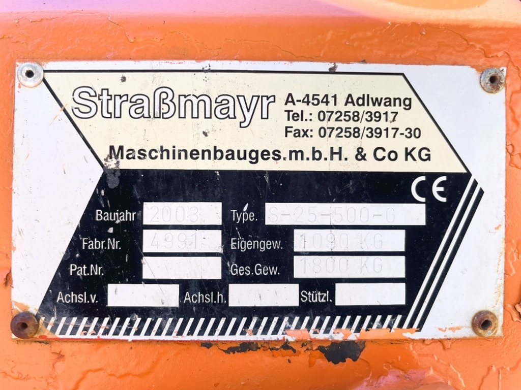 Strassmayr S-25-500G (4055) - Distribuidor de asfalto: foto 4 Strassmayr S-25-500G (4055) - Distribuidor de asfalto: foto 4