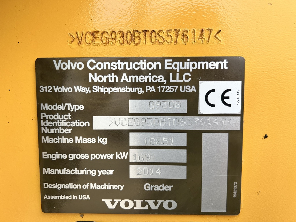 Motoniveladora Volvo G 930 B (111500): foto 9