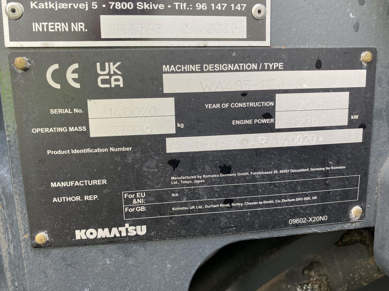 Carregadeira de rodas Komatsu WA485-11EO: foto 12 Carregadeira de rodas Komatsu WA485-11EO: foto 12