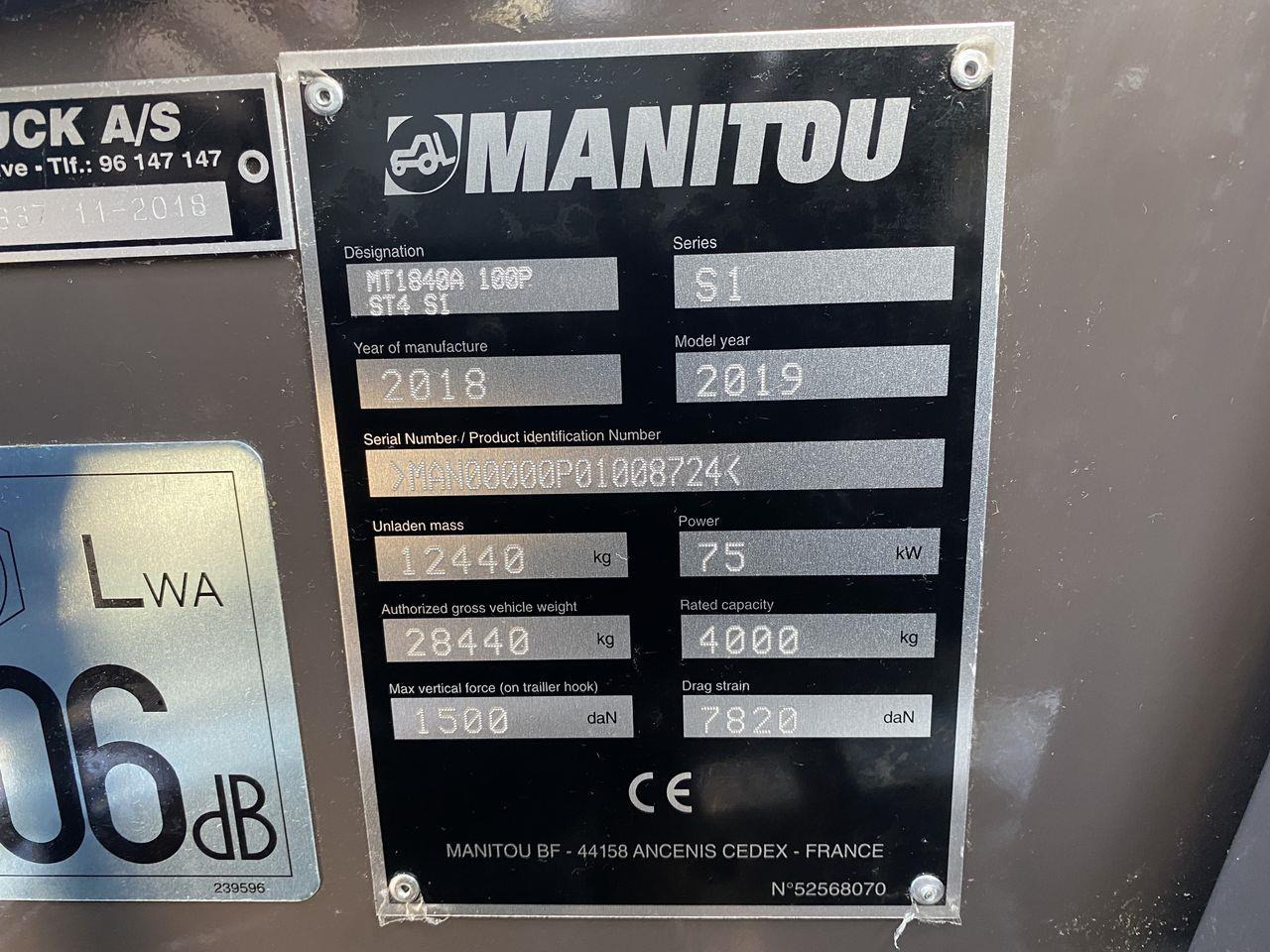 Locação de  Manitou MT1840A ST4 Manitou MT1840A ST4: foto 10