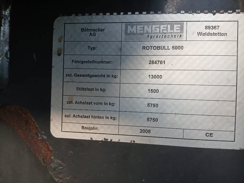 Autocarregadora Mengele Rotobull 5000: foto 28