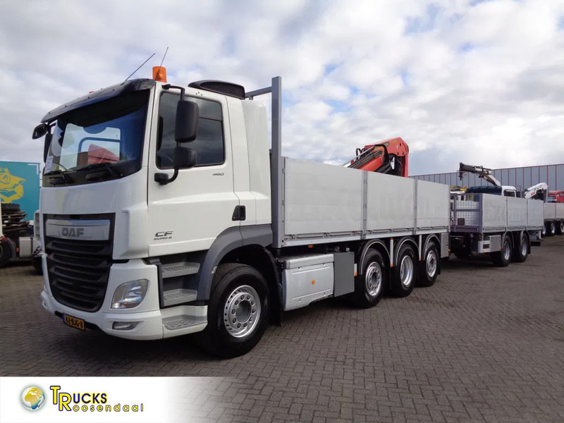 DAF CF 460 Combi Pacton MXD220 + 8X2 + Manual + Euro 6 + Palfinger PK 18500 - Camião de caixa aberta/ Plataforma, Caminhão grua: foto 1 DAF CF 460 Combi Pacton MXD220 + 8X2 + Manual + Euro 6 + Palfinger PK 18500 - Camião de caixa aberta/ Plataforma, Caminhão grua: foto 1