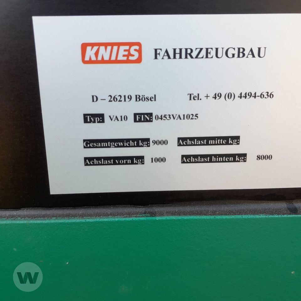 Knies VA 10 - Reboque transporte de gado: foto 3 Knies VA 10 - Reboque transporte de gado: foto 3