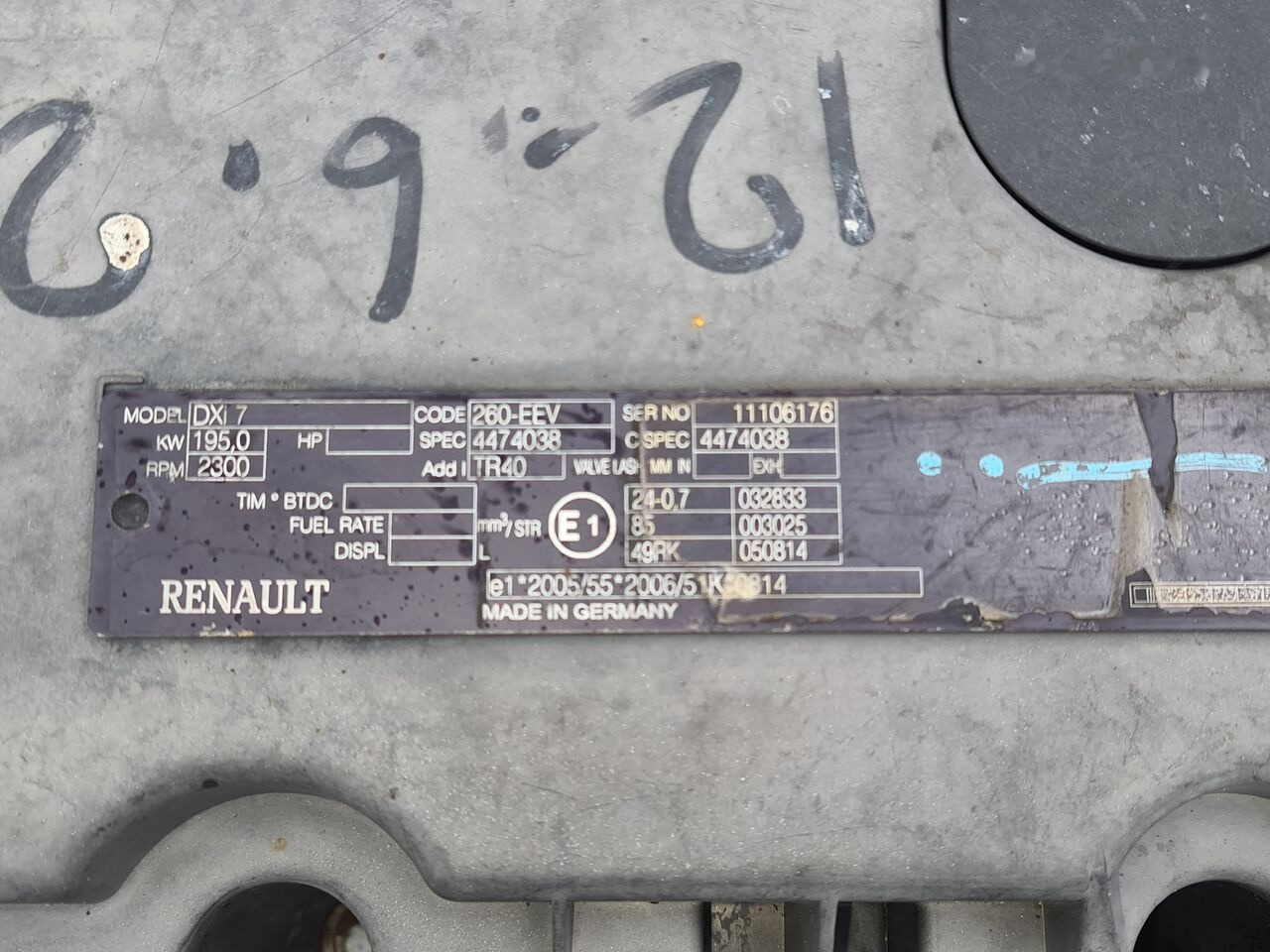 Motor de Caminhão Renault DXI7 260 EEV EUV   Renault PREMIUM MIDLUM LANDER: foto 7