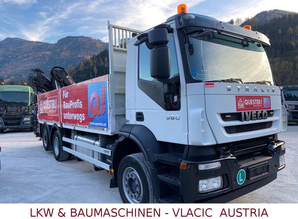 Iveco Stralis 360 Kran HIAB 166 4xHydr. Ladung 6,20m Iveco Stralis 360 Kran HIAB 166 4xHydr. Ladung 6,20m - Camião de caixa aberta/ Plataforma, Caminhão grua: foto 2 Iveco Stralis 360 Kran HIAB 166 4xHydr. Ladung 6,20m Iveco Stralis 360 Kran HIAB 166 4xHydr. Ladung 6,20m - Camião de caixa aberta/ Plataforma, Caminhão grua: foto 2