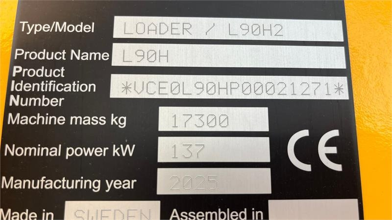 Volvo L90H H2 AGRICULTURE Dansk-maskine, Co-Pilot, LANG- - Carregadeira de rodas: foto 2 Volvo L90H H2 AGRICULTURE Dansk-maskine, Co-Pilot, LANG- - Carregadeira de rodas: foto 2