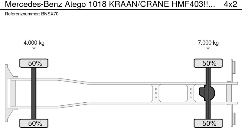 Caminhão grua Mercedes-Benz Atego 1018 KRAAN/CRANE HMF403!!129tkm: foto 16