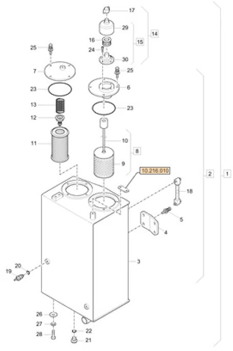 Case 3LML03100 - 31ML01017CG (HYDRAULIC TANK) - Tanque de combustível de Máquina de construção: foto 2 Case 3LML03100 - 31ML01017CG (HYDRAULIC TANK) - Tanque de combustível de Máquina de construção: foto 2