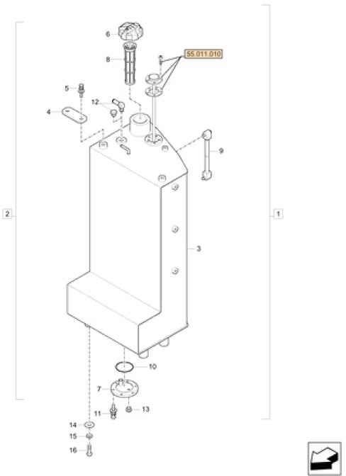 Case 3LML03100 - 3LML03101 - Tanque de combustível de Máquina de construção: foto 1 Case 3LML03100 - 3LML03101 - Tanque de combustível de Máquina de construção: foto 1