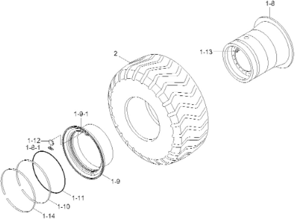 Case 81L6-01400 - Jante de Máquina de construção: foto 1 Case 81L6-01400 - Jante de Máquina de construção: foto 1
