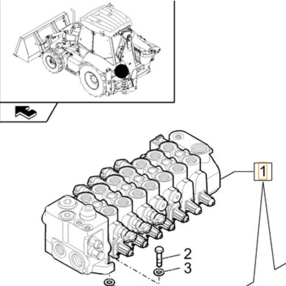 Case 84222517 - 47377730 - Válvula hidráulica de Máquina de construção: foto 2 Case 84222517 - 47377730 - Válvula hidráulica de Máquina de construção: foto 2