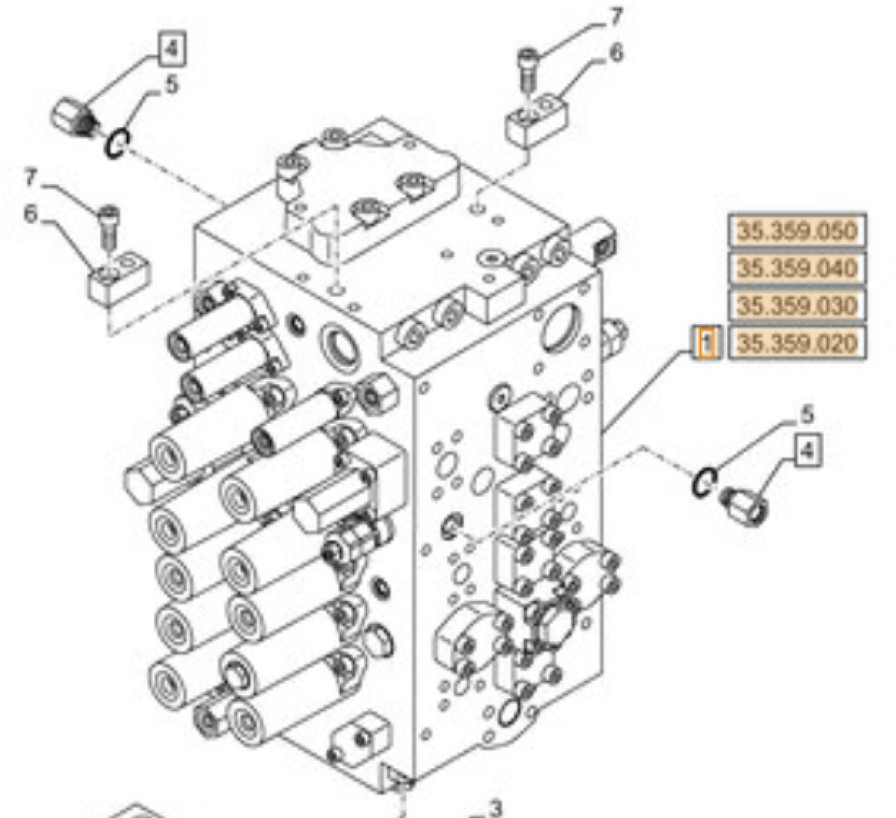 Case KSJ18312 - Válvula hidráulica de Máquina de construção: foto 2 Case KSJ18312 - Válvula hidráulica de Máquina de construção: foto 2