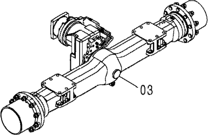 Hitachi 4457336 - 4143000182 - Eixo traseiro de Máquina de construção: foto 1 Hitachi 4457336 - 4143000182 - Eixo traseiro de Máquina de construção: foto 1