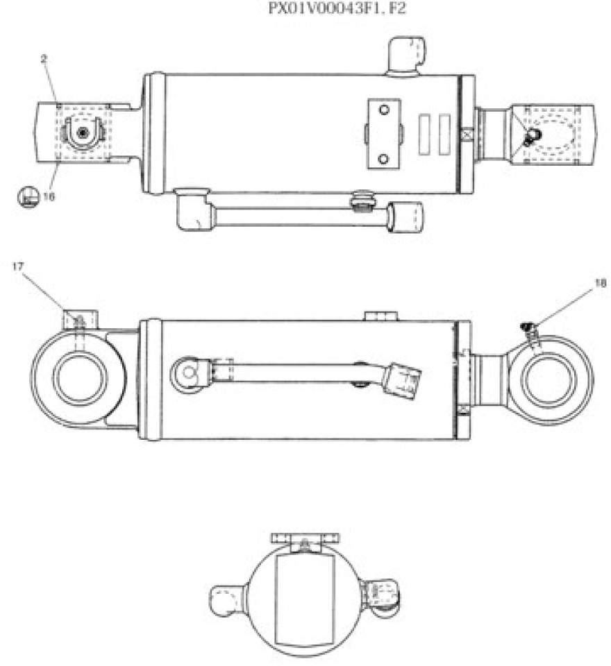 New Holland PX01V00043F2 - 72282054 - Cilindro hidráulico de Máquina agrícola: foto 1 New Holland PX01V00043F2 - 72282054 - Cilindro hidráulico de Máquina agrícola: foto 1