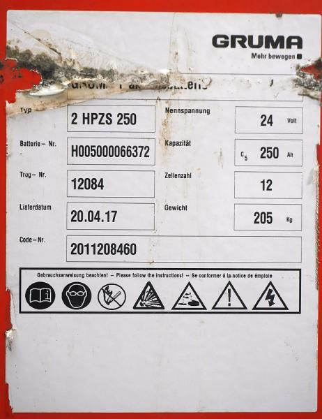 GRUMA 24 Volt 2 PzS 250 Ah - Bateria automotiva: foto 5 GRUMA 24 Volt 2 PzS 250 Ah - Bateria automotiva: foto 5