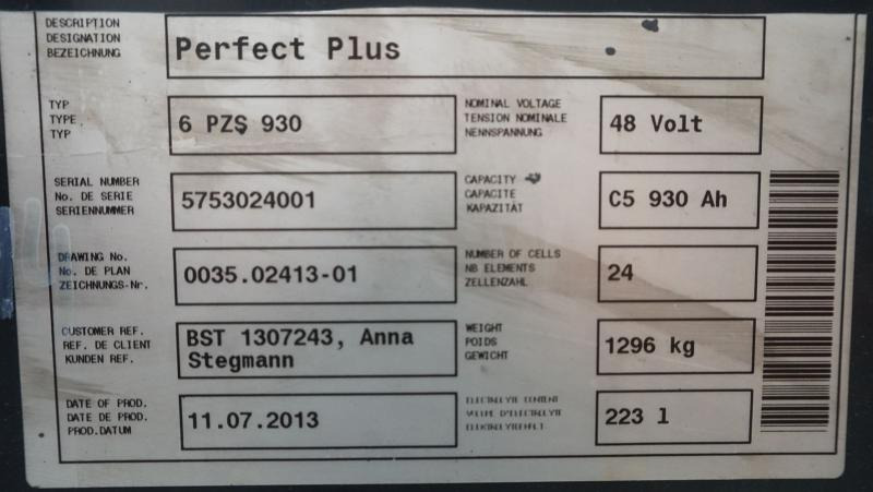 HAWKER 48 Volt 6 PzS 930 Ah - Bateria automotiva: foto 5 HAWKER 48 Volt 6 PzS 930 Ah - Bateria automotiva: foto 5