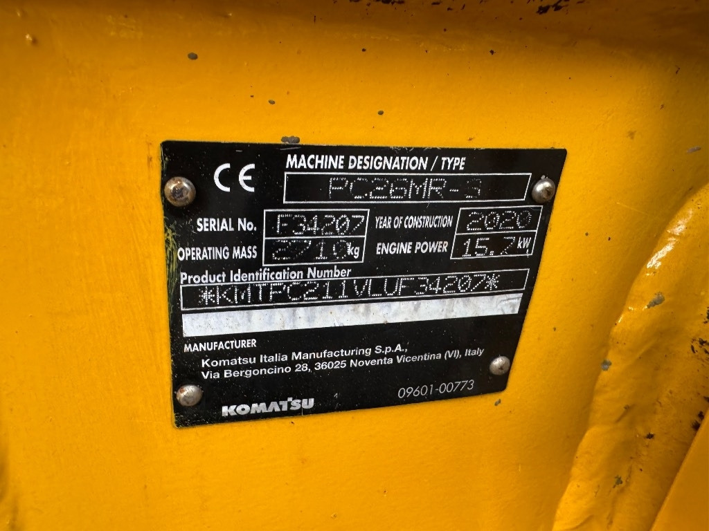 Komatsu PC 26 MR-3 - Mini escavadeira: foto 5 Komatsu PC 26 MR-3 - Mini escavadeira: foto 5