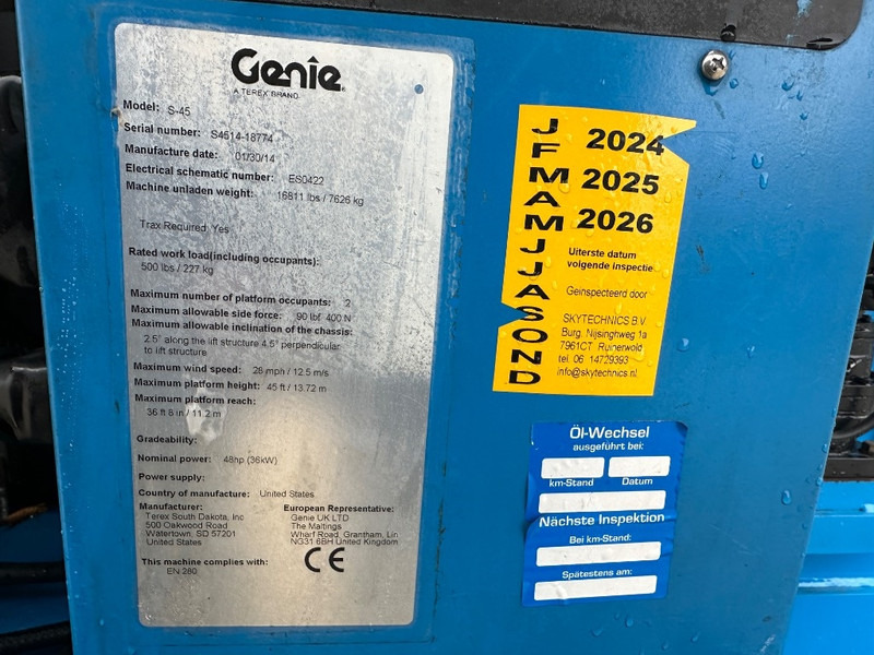Genie S 45 Trax - Plataforma telescópica: foto 5 Genie S 45 Trax - Plataforma telescópica: foto 5