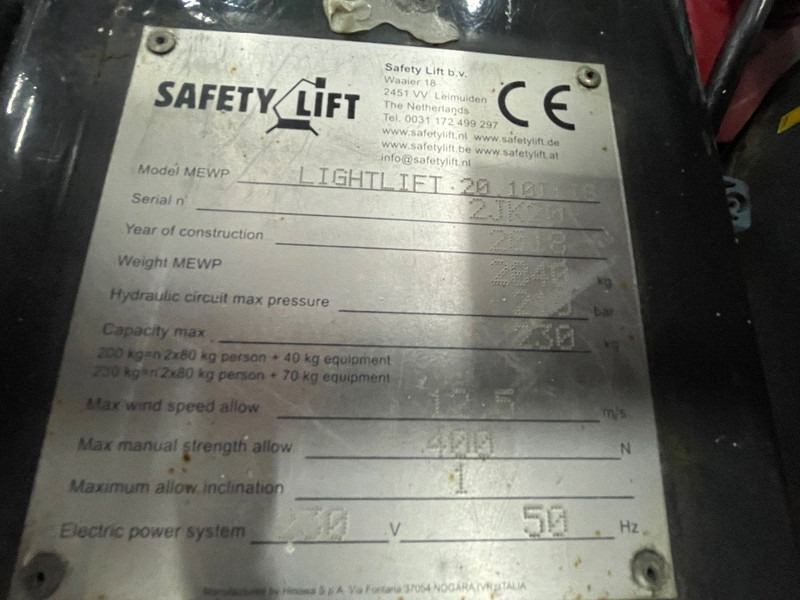 Plataforma articulada, Plataforma aranha Hinowa Lightlift 20.10 IIIS: foto 7