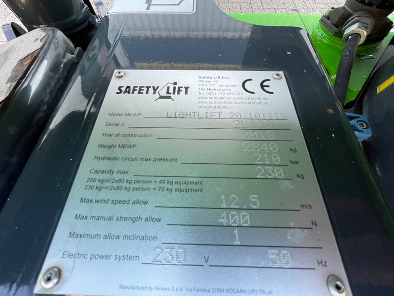 Hinowa Lightlift 20.10 IIIS SOLD - Plataforma articulada: foto 3 Hinowa Lightlift 20.10 IIIS SOLD - Plataforma articulada: foto 3