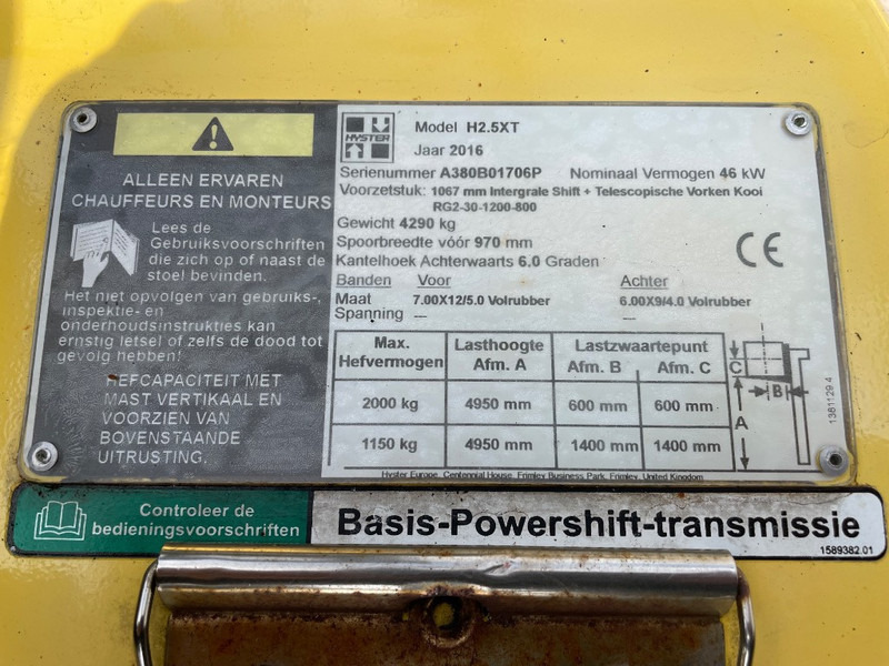 Hyster H 2.5 XT - Empilhadeira a gás: foto 3 Hyster H 2.5 XT - Empilhadeira a gás: foto 3