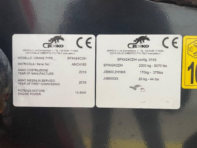 Jekko SPX 424 CDH SOLD - Mini grua: foto 3 Jekko SPX 424 CDH SOLD - Mini grua: foto 3
