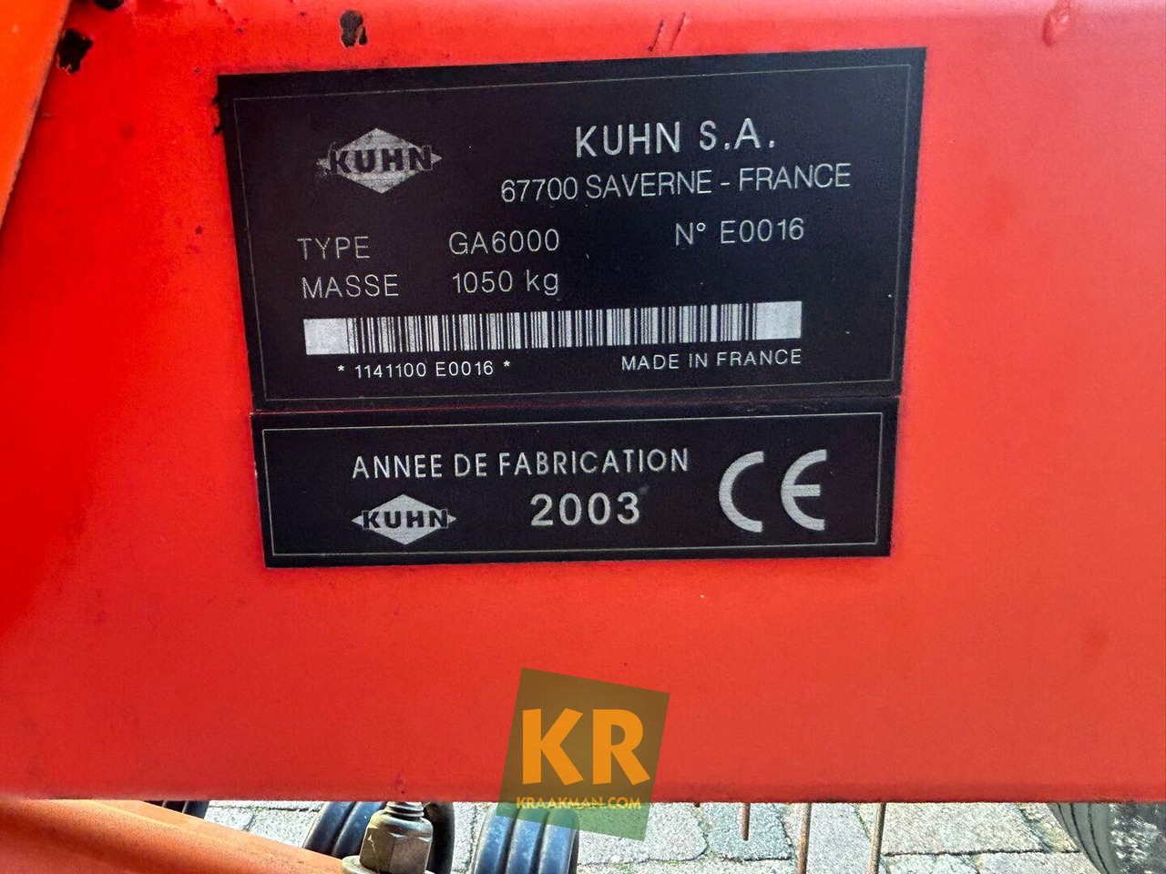 Kuhn GA 6000 - Ancinho enleirador: foto 2 Kuhn GA 6000 - Ancinho enleirador: foto 2