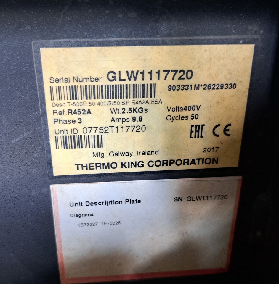 Thermo King T-500 S/N : GLW1117720 - Equipamento de refrigeração: foto 2 Thermo King T-500 S/N : GLW1117720 - Equipamento de refrigeração: foto 2
