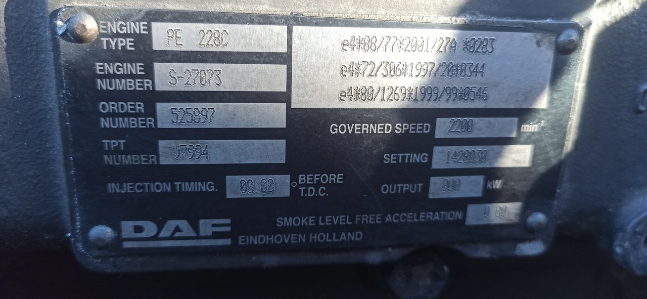 DAF 2 x CF 75 310 PE228 C - Motor e peças de Caminhão: foto 5 DAF 2 x CF 75 310 PE228 C - Motor e peças de Caminhão: foto 5