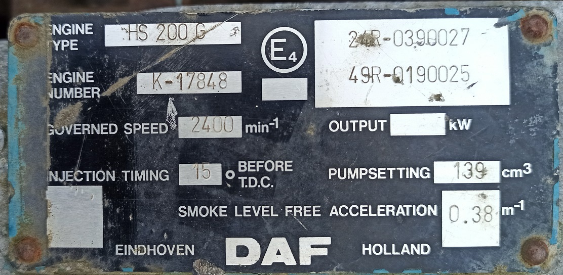 DAF HS200 G ATI F2700 BOVA - Motor e peças de Caminhão: foto 1 DAF HS200 G ATI F2700 BOVA - Motor e peças de Caminhão: foto 1