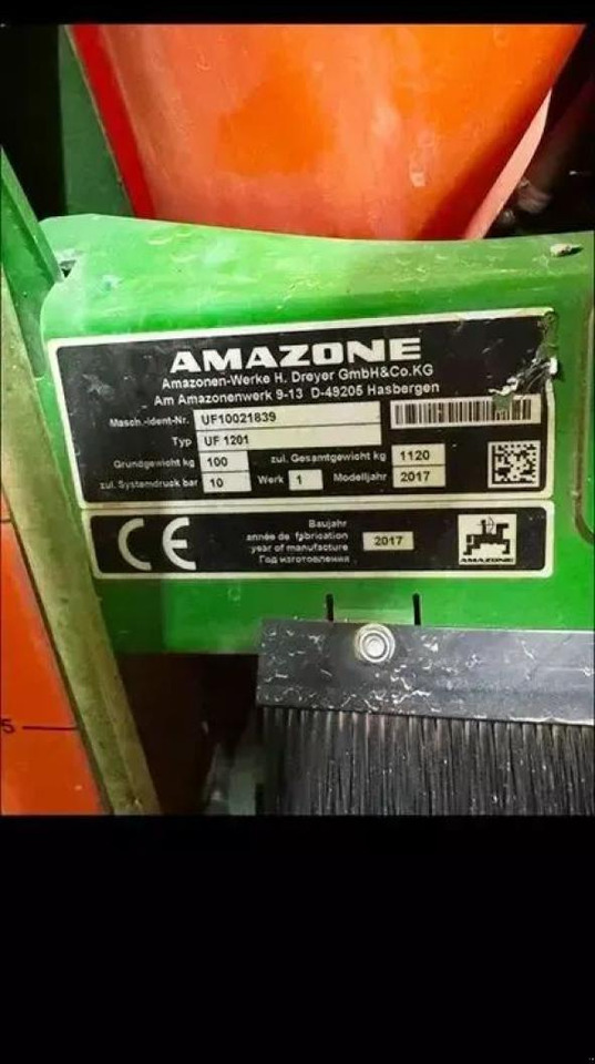 Amazone uf 1201 feldspritze - Pulverizador de arrastar: foto 5 Amazone uf 1201 feldspritze - Pulverizador de arrastar: foto 5