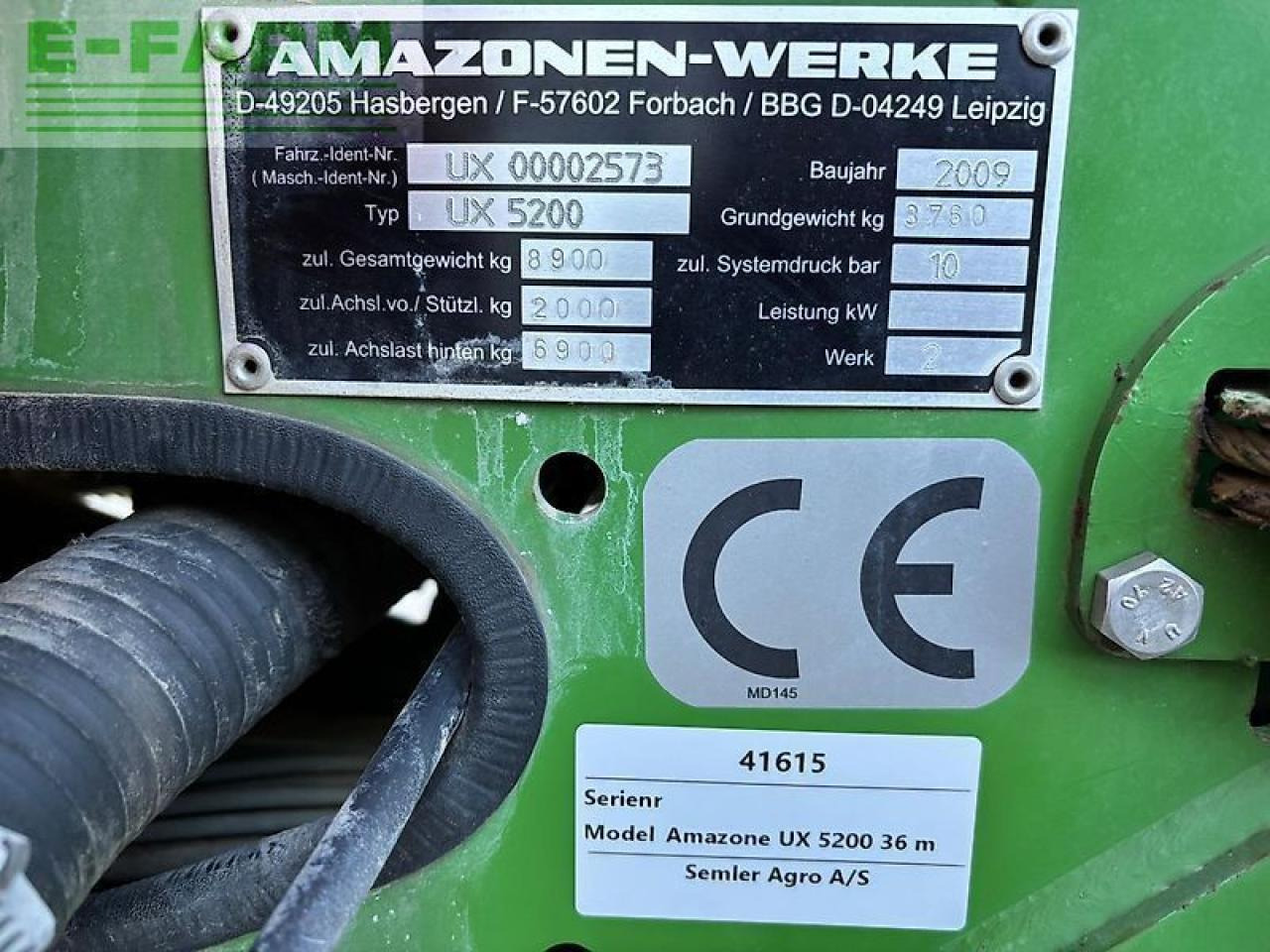 Amazone ux6200 - Pulverizador de arrastar: foto 5 Amazone ux6200 - Pulverizador de arrastar: foto 5