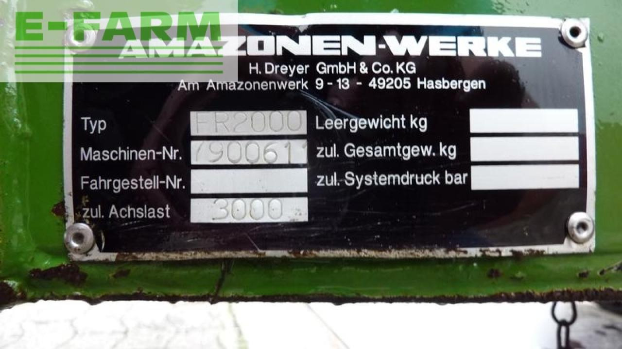 Distribuidor de fertilizantes Amazone za-m maxtronic 3000 mit fahrgestell fr 2000: foto 17