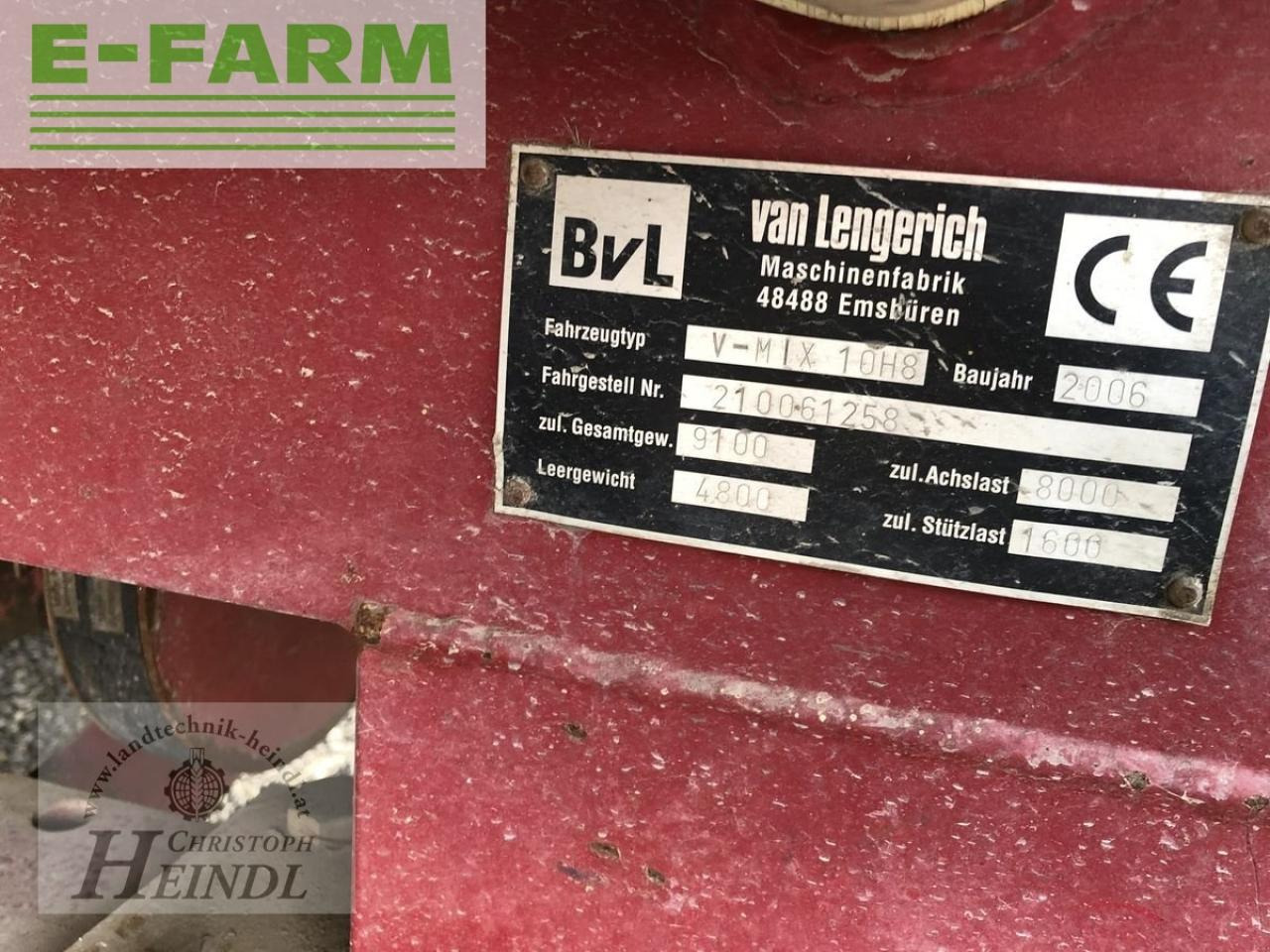 Equipamento de gado BVL - van Lengerich bvl v-mix fill plus 10 ls: foto 15