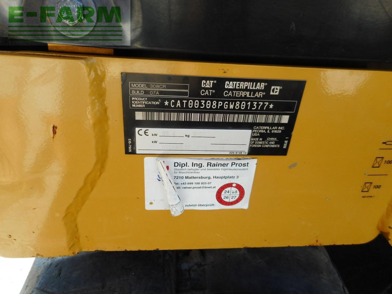 Escavadora de rastos Caterpillar 308cr ( 9t ) powertilt + hydr. sw: foto 7