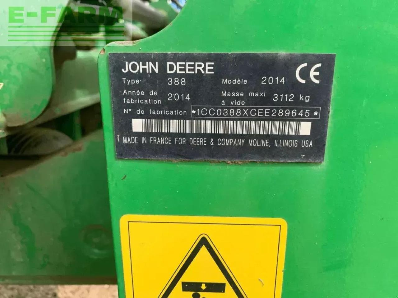 Gadanheira John Deere 388: foto 10