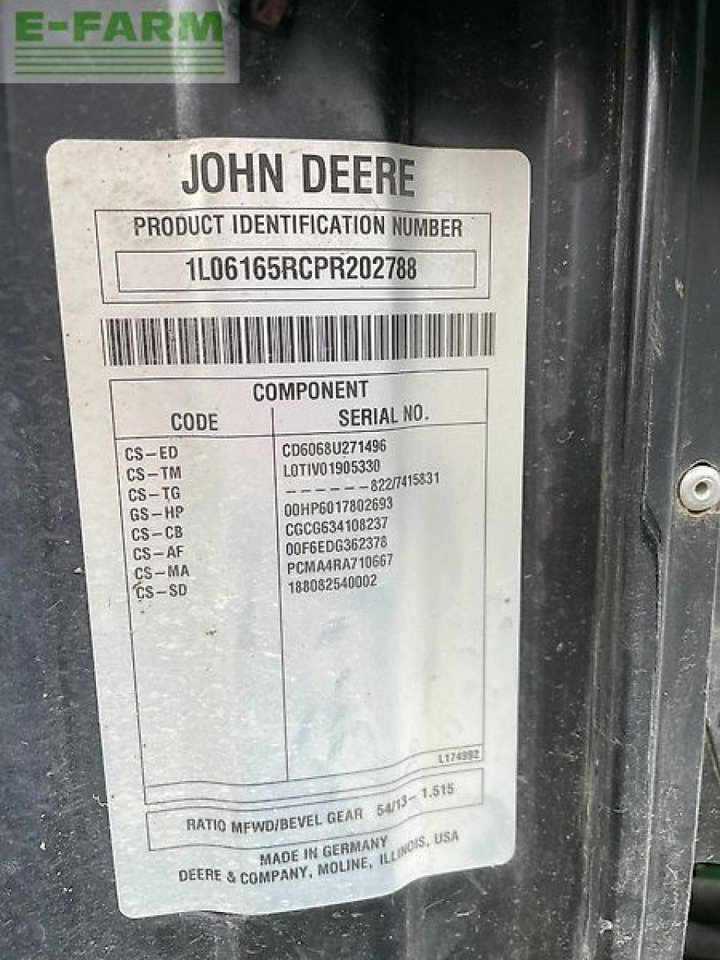 Trator John Deere 6r165 / 6r 165: foto 24