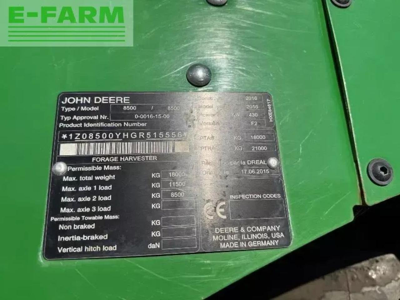 John Deere 8500 - Picadora de forragem automotriz: foto 4 John Deere 8500 - Picadora de forragem automotriz: foto 4