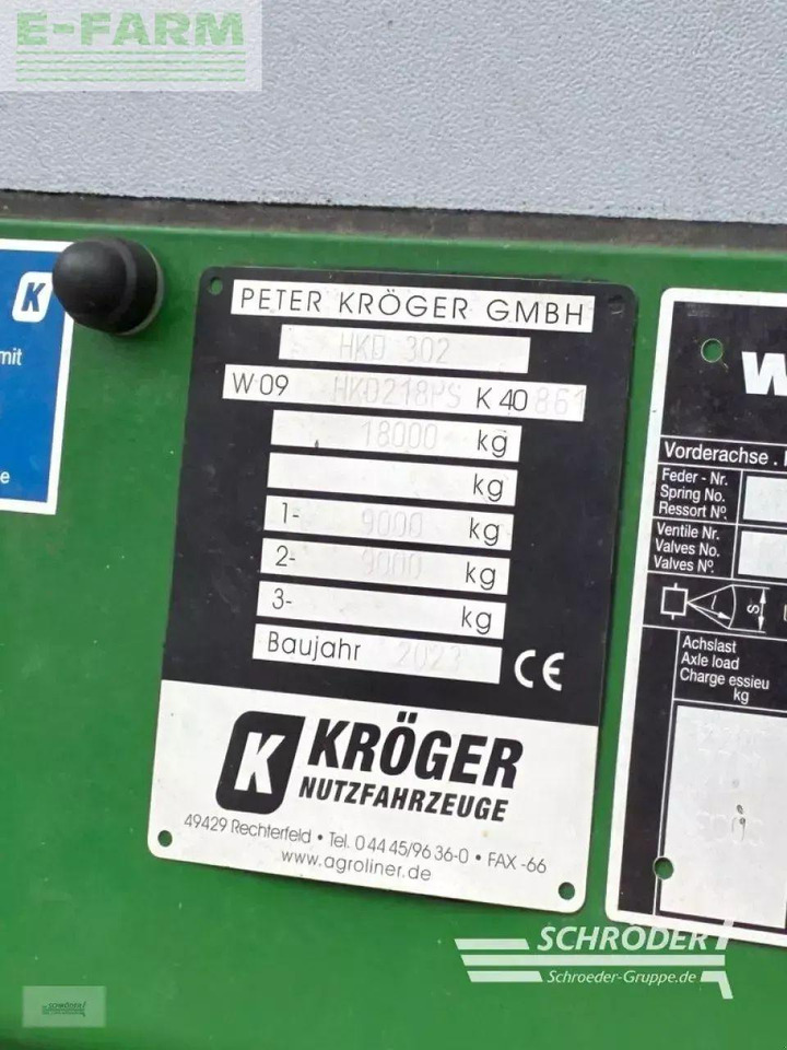 Kröger hkd 302 | seitenbordwände als portal - Reboque basculante agrícola: foto 2 Kröger hkd 302 | seitenbordwände als portal - Reboque basculante agrícola: foto 2