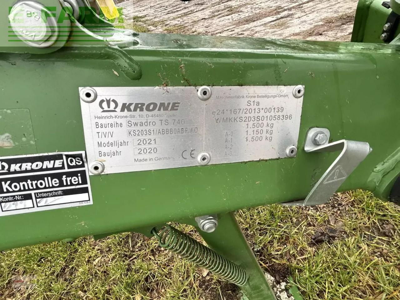 Krone swadro ts 740 - Ancinho enleirador: foto 4 Krone swadro ts 740 - Ancinho enleirador: foto 4