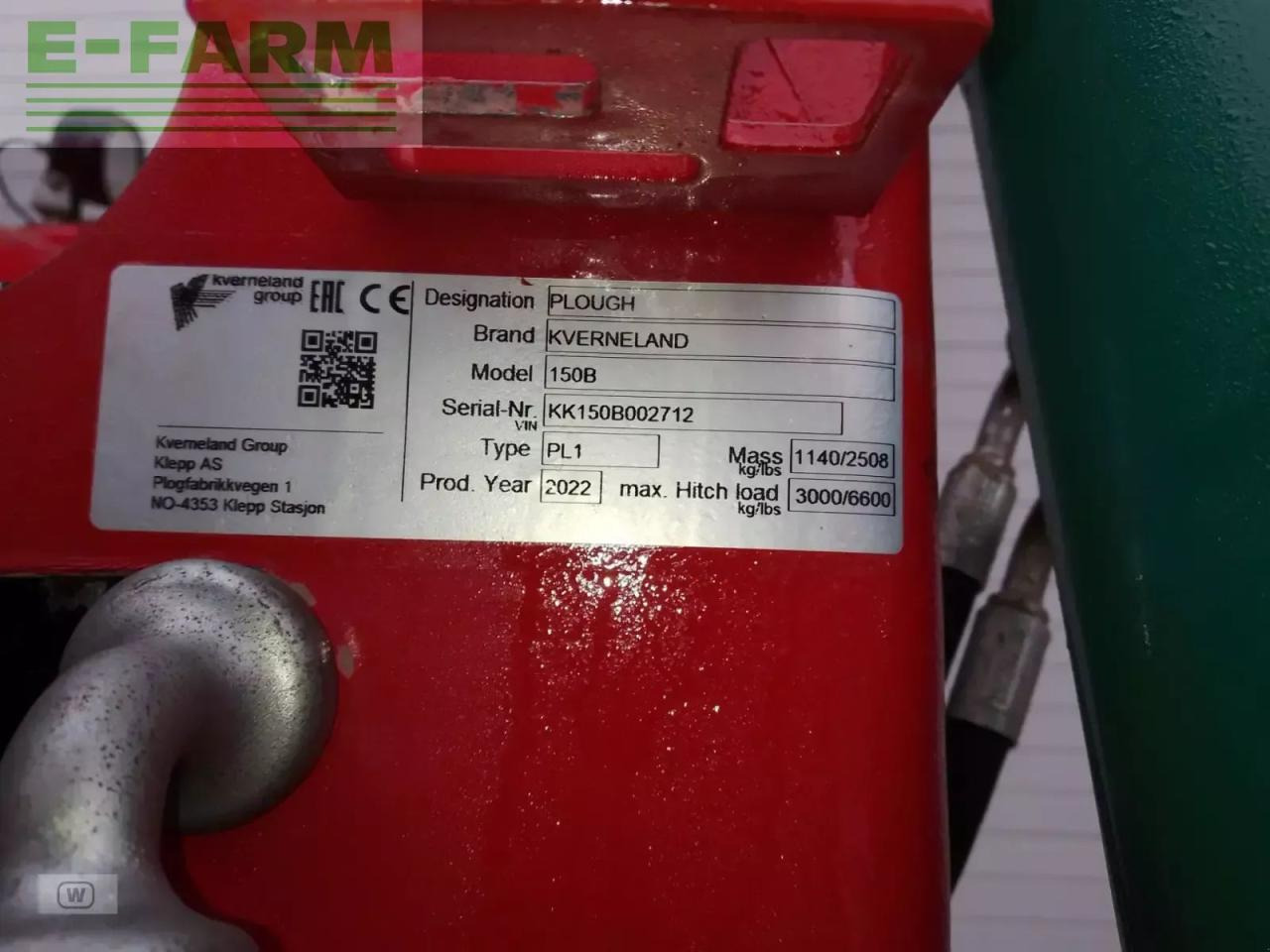 Kverneland 150 b - Arado: foto 2 Kverneland 150 b - Arado: foto 2