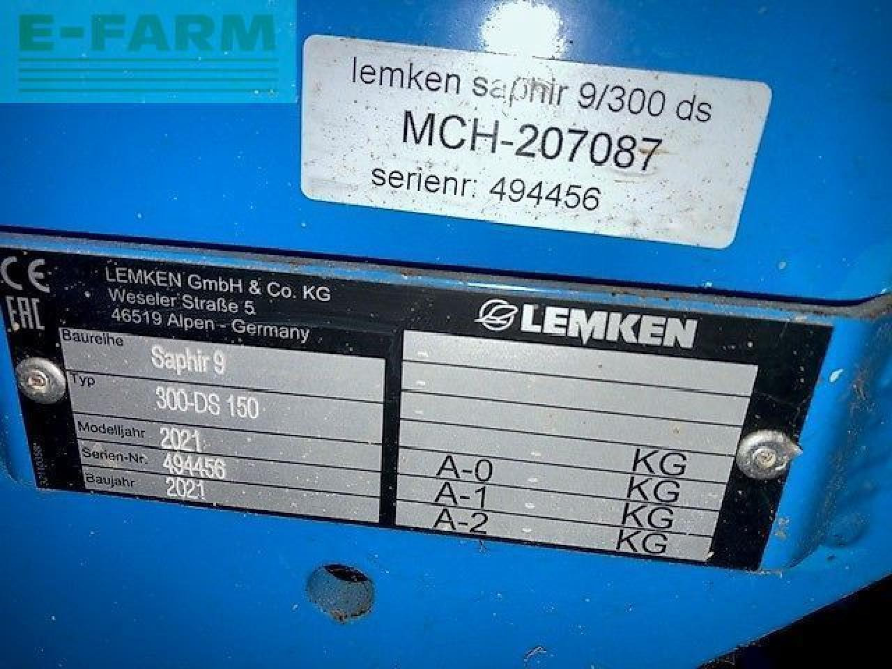 Lemken saphir 9/300 ds als nieuw - Semeadeira: foto 3 Lemken saphir 9/300 ds als nieuw - Semeadeira: foto 3