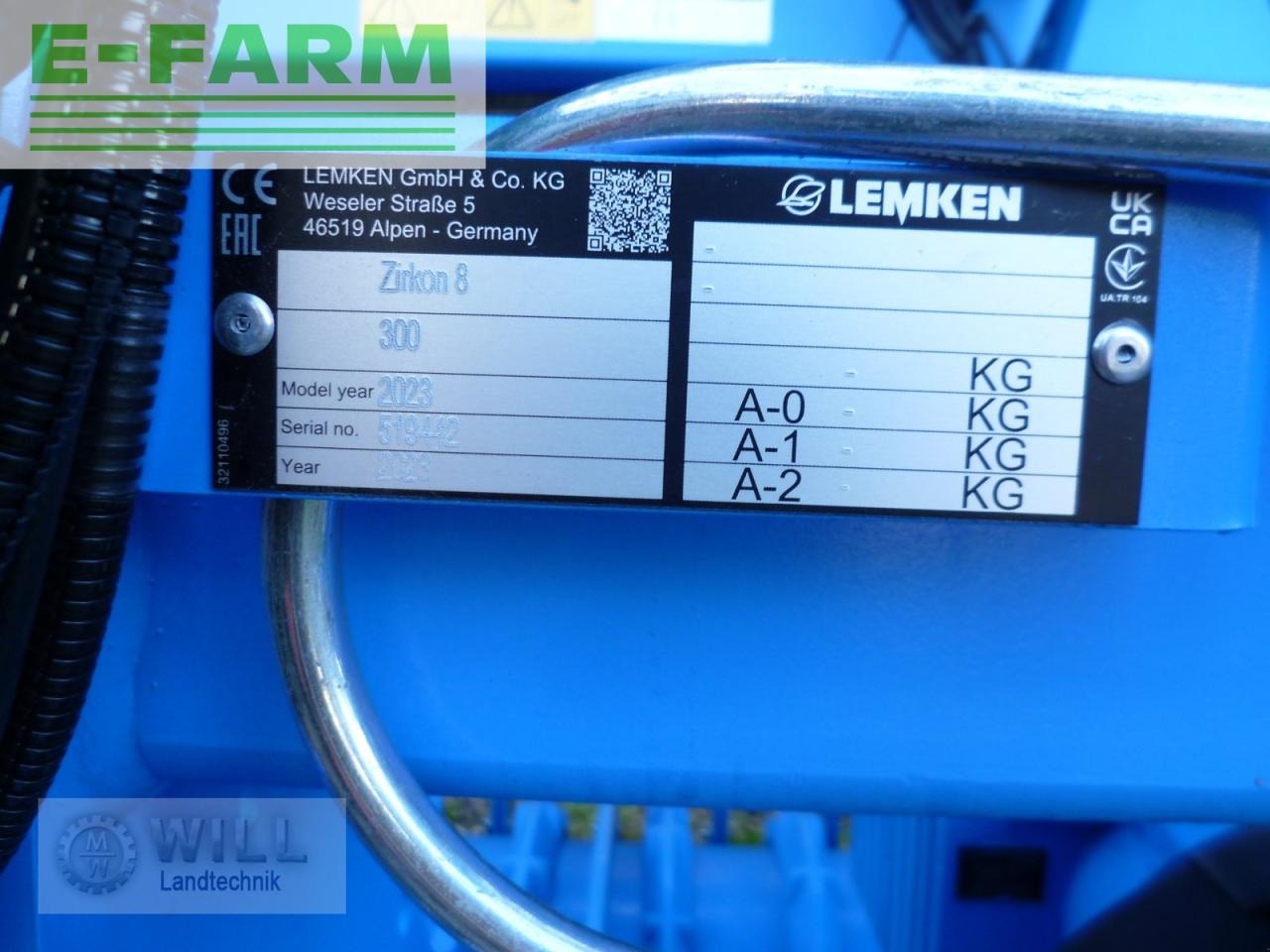 Lemken zirkon 8/300 + saphir 7/300 - Semeadora combinada: foto 5 Lemken zirkon 8/300 + saphir 7/300 - Semeadora combinada: foto 5