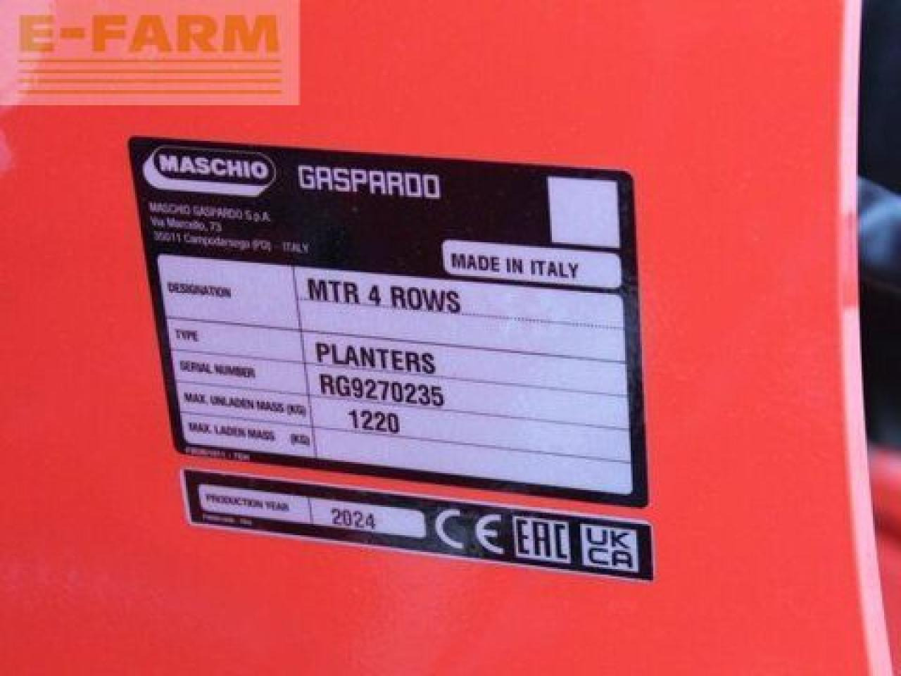 Maschio mtr 4 - Semeadora de precisão: foto 2 Maschio mtr 4 - Semeadora de precisão: foto 2
